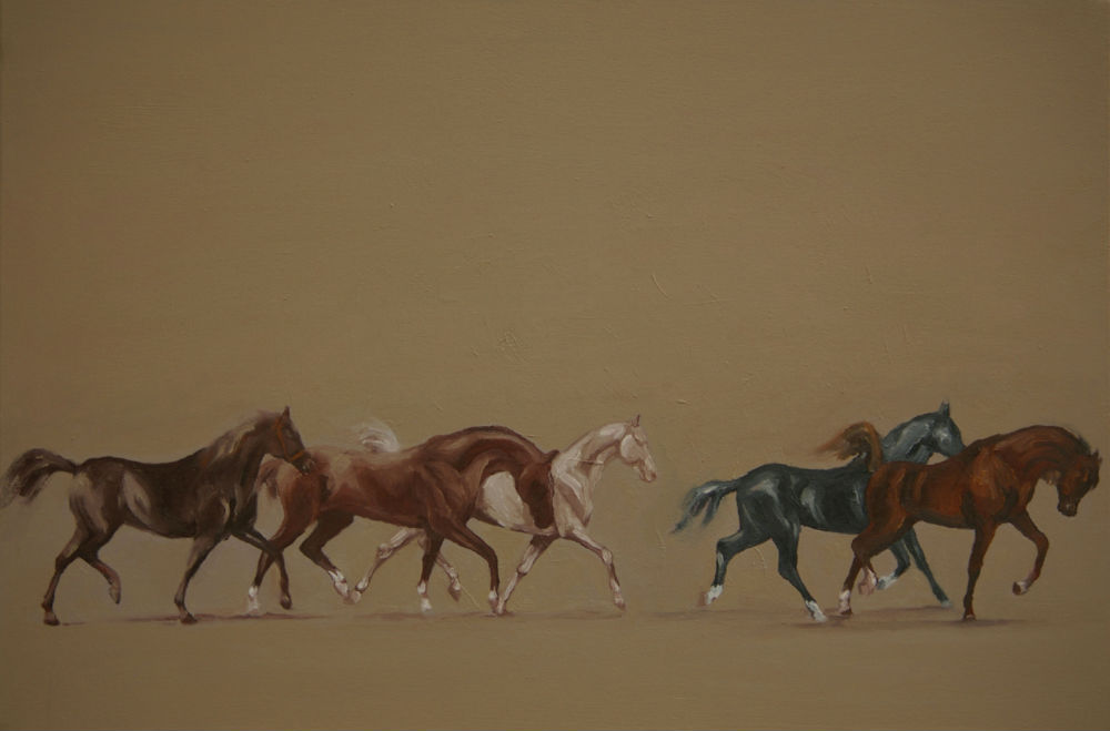 Arabians (study) 2015 oil on canvas 61 x 91cm