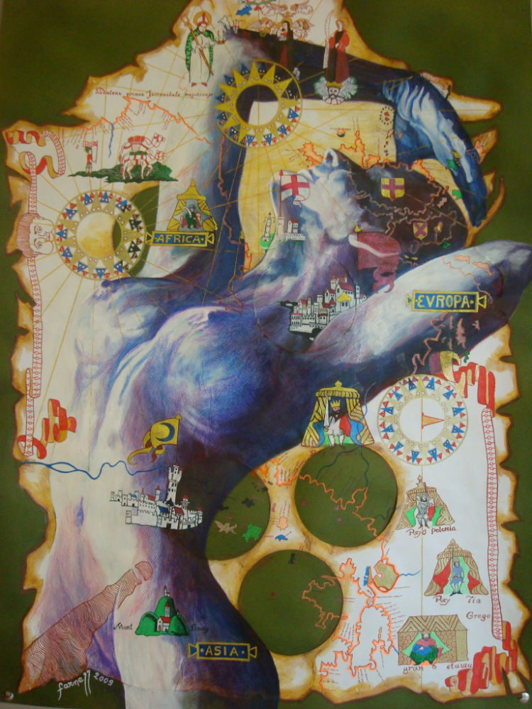 Portulano Mixtura sobre papel 50X70 cms.